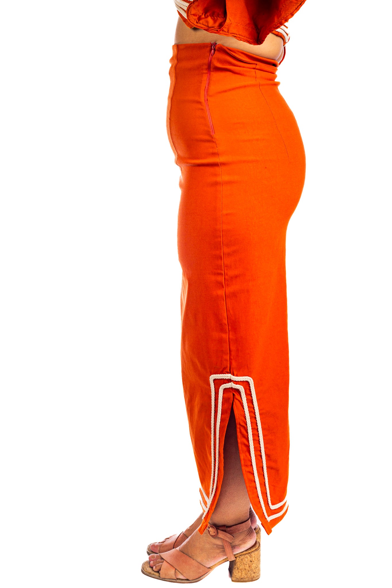 Nubian Queen Orange Pencil Skirt – Maria Collection