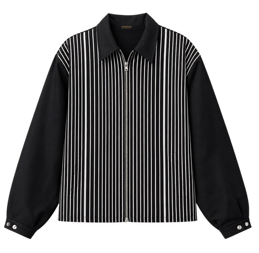 Zebra Stripe Zip Shirt